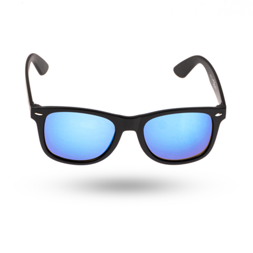 Okulary przeciwsłoneczne NewBadLine sunglasses Classic 00-125 black mat / blue mirror