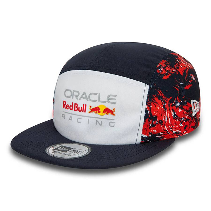 New Era 5Panel Red Bull Racing All Over Print Navy Camper Cap white-navy-red