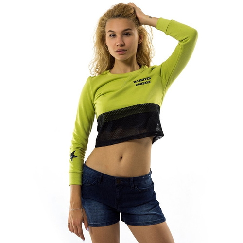 MLimited bluza damska Short Sweatshirt WMNS Company olive-black