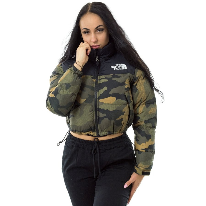KThe North Face jacket W 1996 Nuptse Crop camo / black (T93XE2F32)