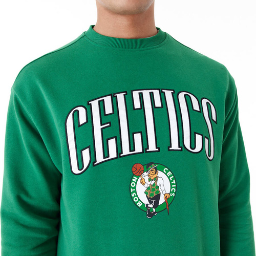 New Era bluza męska Boston Celtics NBA Arch Graphic Green Oversized Crewneck green