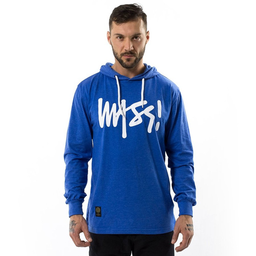 Koszulka męska Mass Denim longsleeve hoody Signature Anniversary heather blue
