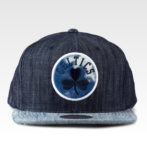 Czapka Mitchell and Ness Boston Celtics snapback Blue Linen denim