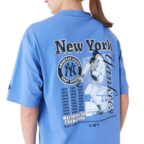 New Era koszulka męska New York Yankees MLB Player Graphic Blue Oversized T-Shirt blue