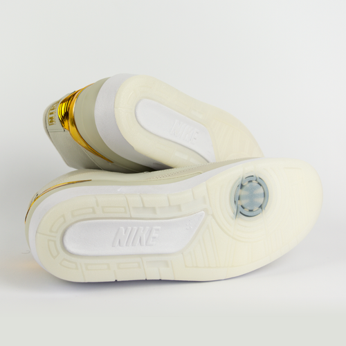 Air Jordan 2 Quai 54 Light Bone / Metallic Gold-White (866035-001)