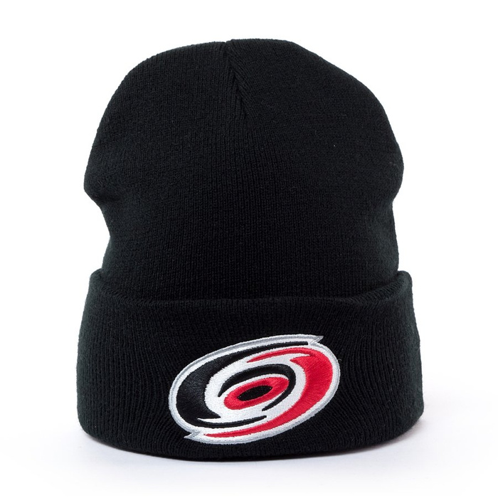 Mitchell and Ness Logo Cuff Knit Carolina Hurricanes black