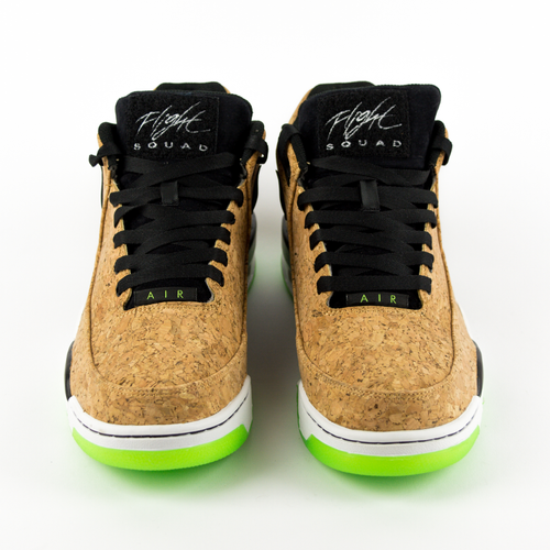 Nike Air Flight Squad Cork natural / black - voltage green - white (748281-100)