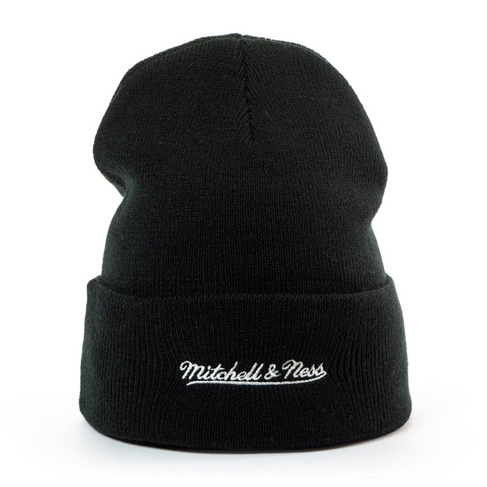 Mitchell and Ness Logo Cuff Knit Charlotte Hornets black