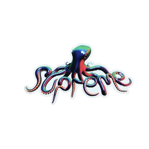 Supreme sticker Octopus multicolor