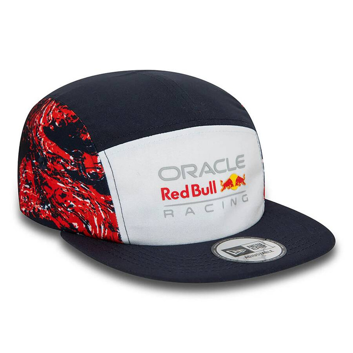 New Era 5Panel Red Bull Racing All Over Print Navy Camper Cap white-navy-red