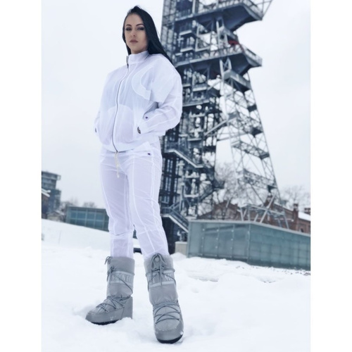 Champion spodnie dresowe damskie Premium Reverse Weave Tape Details Slim Fit Track Pants white (112900/WW001)