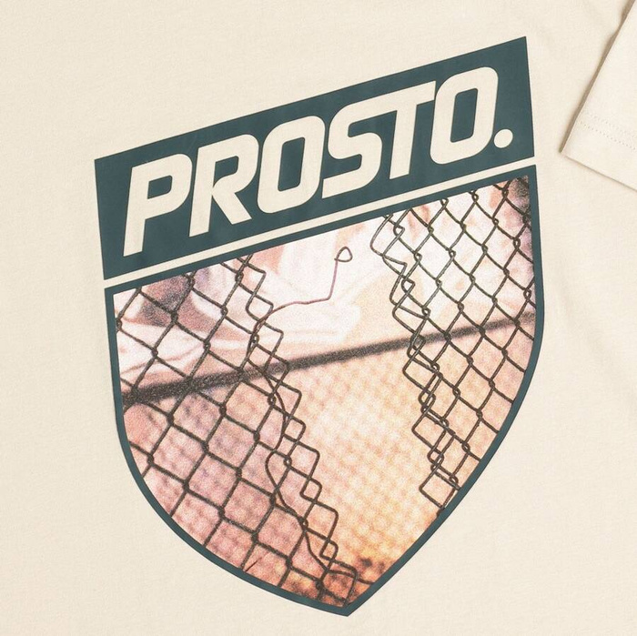 Prosto Klasyk koszulka męska Skizzle beige