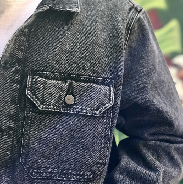 Carhartt WIP Stetson Jacket Organic Cotton Parkland black worn washed