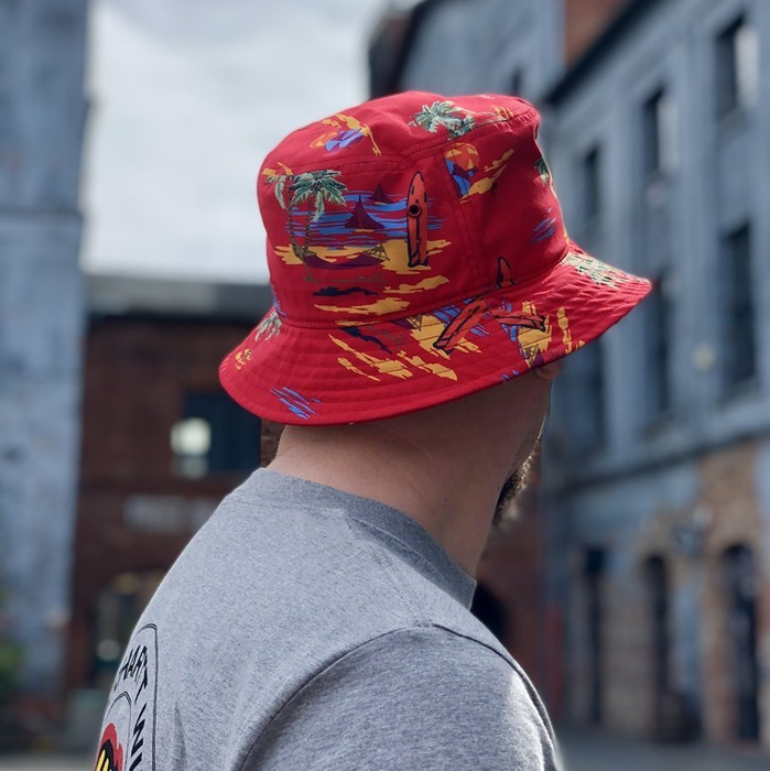 Carhartt WIP Kapelusz Beach Bucket Hat etna red