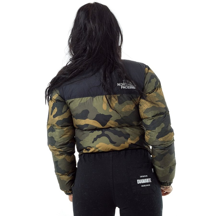 Kurtka damska The North Face jacket W 1996 Nuptse Crop camo / black (T93XE2F32)