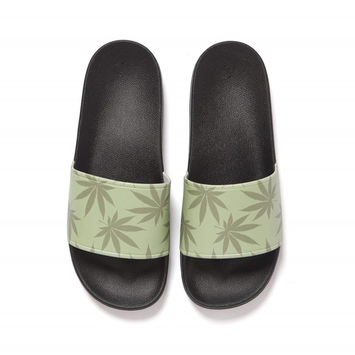 HUF slides 420 Plantlife green / black