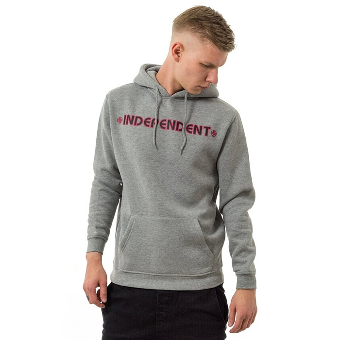 Bluza męska Independent Hood Bar Cross dark grey heather N