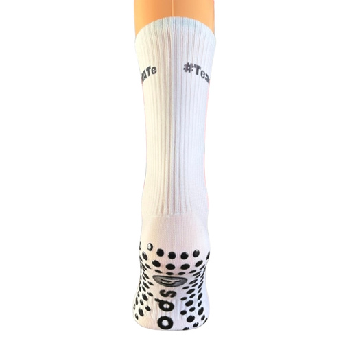 Skarpety koszykarskie hSports x MAT Wear #TeamMATe white