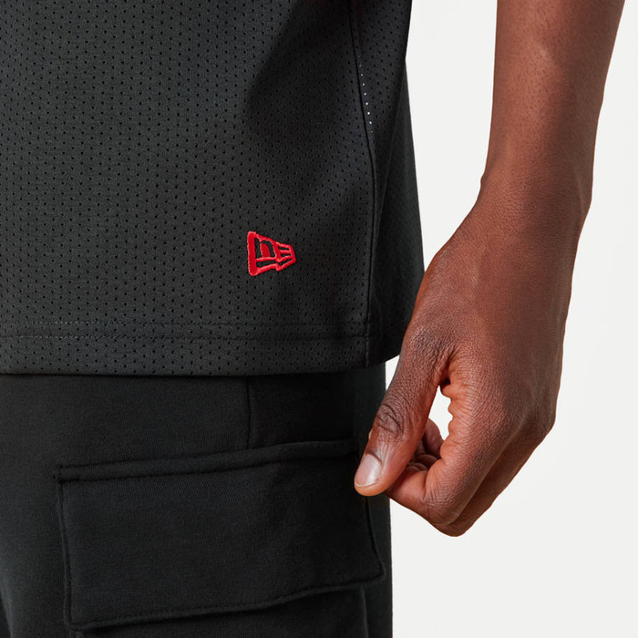 New Era t-shirt NBA Mesh Oversized Logo Chicago Bulls black