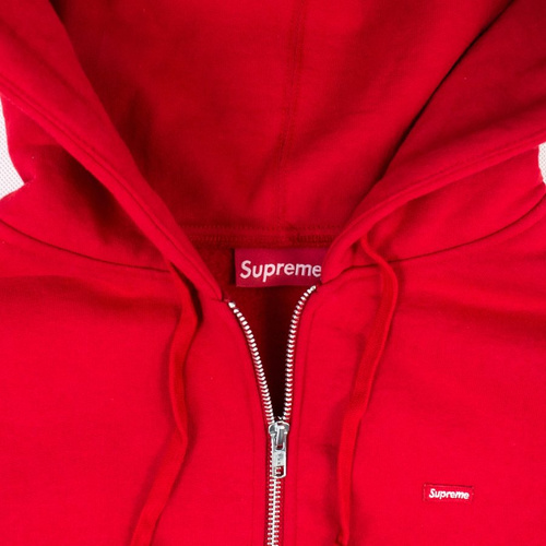 Supreme Small Box Zip Up Sweatshirt red