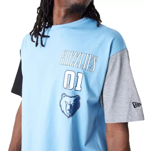 New Era koszulka męska Cut Sew Pastel Lifestyle Oversized NBA Memphis Grizzlies blue