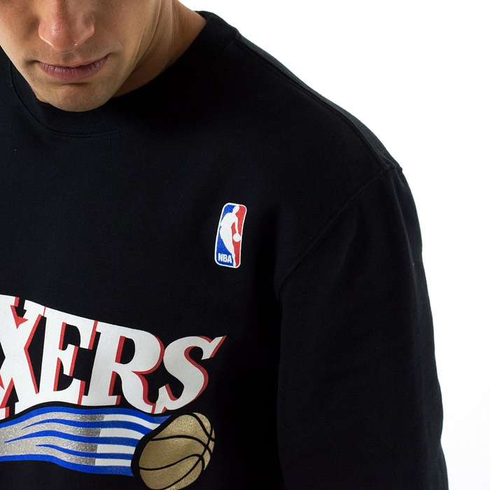 Mitchell and Ness crewneck Player Name & Number Traditional Allen Iverson Philadelphia 76ers black