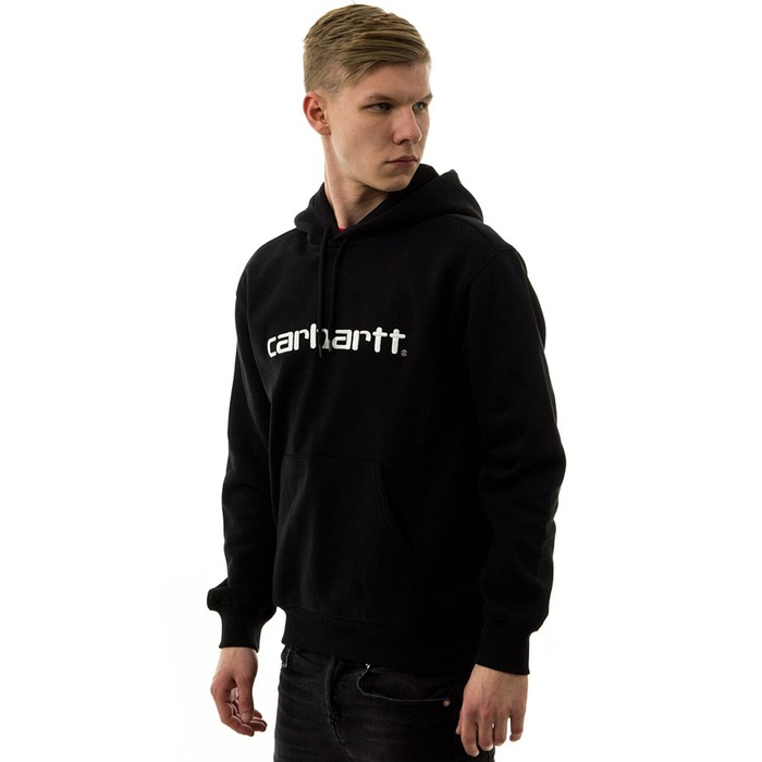 Carhartt WIP bluza męska z kapturem Hooded Carhartt Sweat Loose Fit black / white 