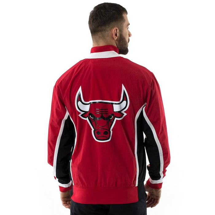 Mitchell and Ness NBA Authentic Warm Up Jacket Chicago Bulls red