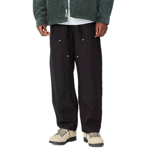 Carhartt WIP spodnie materiałowe męskie Walter Double Knee Pant black rinsed