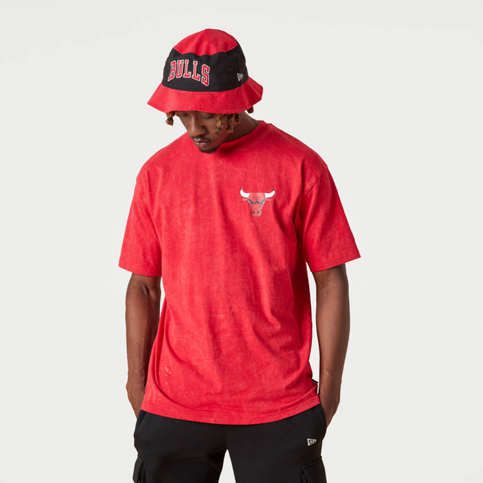 New Era Koszulka męska t-shirt NBA Washed Team Logo Chicago Bulls red