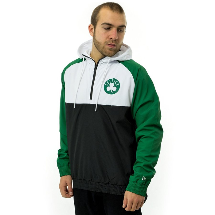 Kurtka męska New Era jacket NBA Hooded Windbreaker Boston Celtics white / green / black M