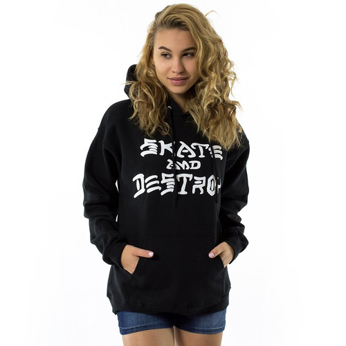 Bluza damska z kapturem Thrasher hoody Skate And Destroy black N