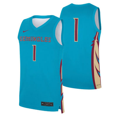 Nike koszulka koszykarska Swingman Jersey NCAA Florida State Seminoles dark turqouoise (kolekcja młodzieżowa)