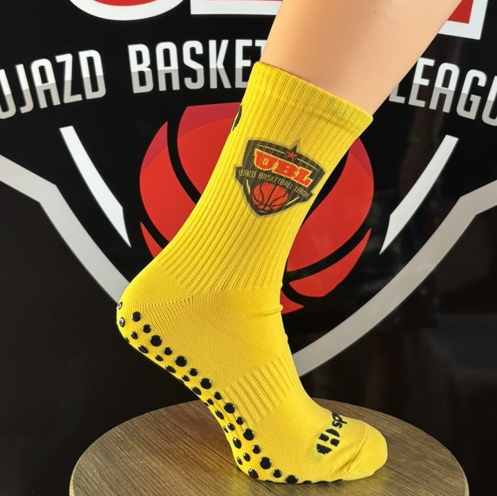 hSports x MAT Wear skarpety koszykarskie UBL Classic Logo yellow
