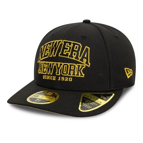 New Era fitted cap 59FIFTY 59FIFTY Fitted Cap Wordmark black-gold