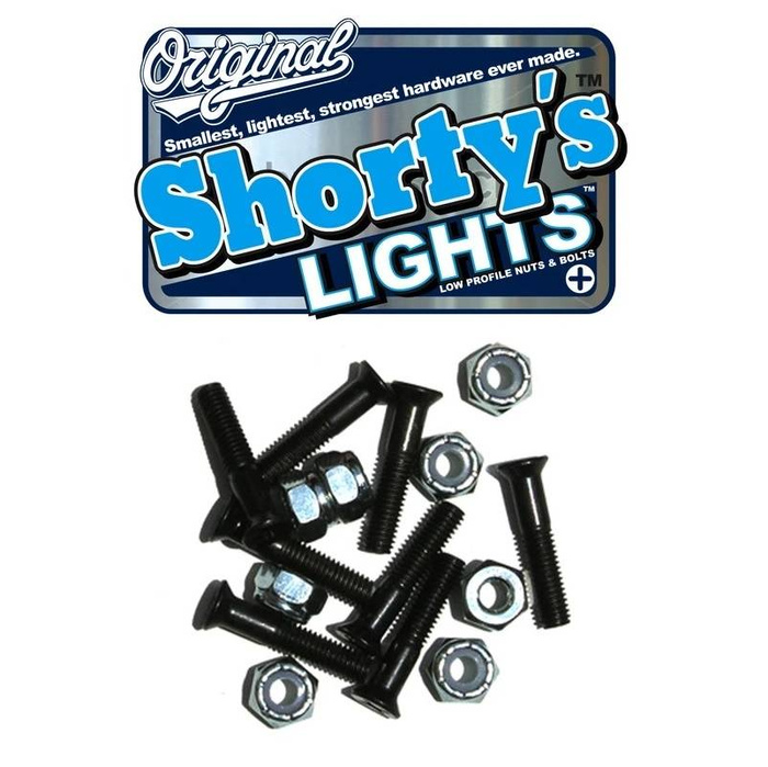 Montażówki do deskorolki Shorty's INC Original Lights Krzyżak black / silver 7/8"