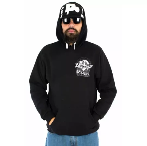 Bluza męska z kapturem El Polako hoodie World Wide black
