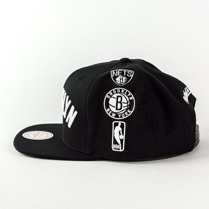 Mitchell and Ness snapback Team Logo History Brooklyn Nets black