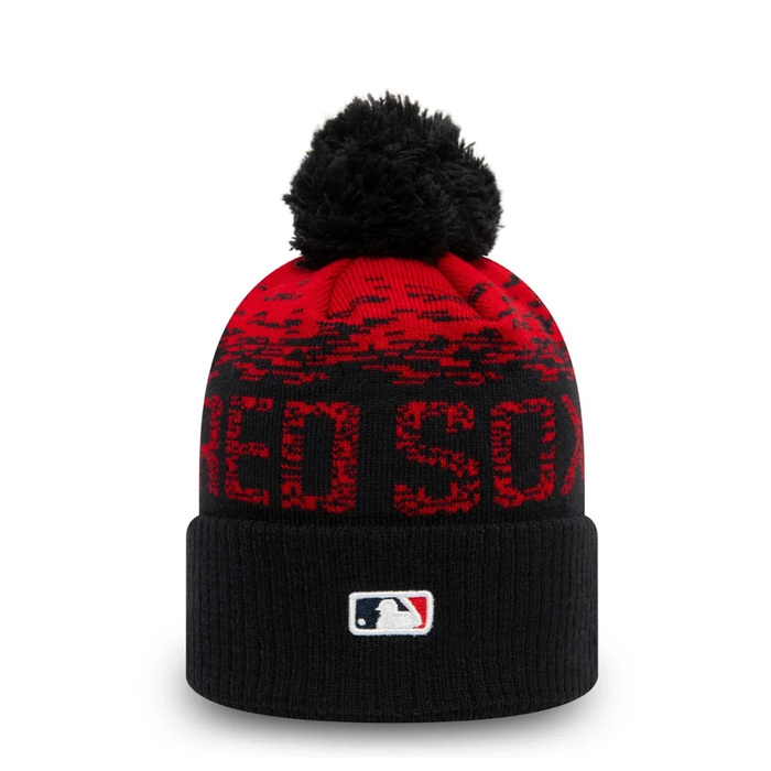 New Era czapka zimowa Ombre MLB Boston Red Sox Bobble Knit black / red