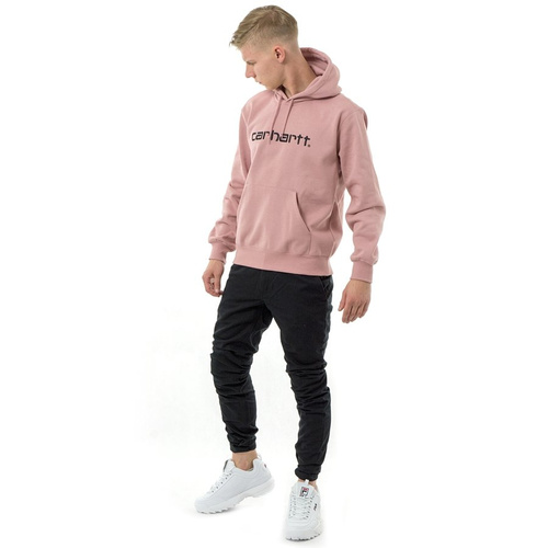 Bluza męska z kapturem Carhartt WIP Hooded Carhartt Sweat blush / black