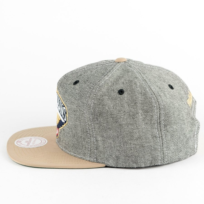 Czapka Mitchell and Ness snapback Denim Khaki New Orleans Pelicans denim