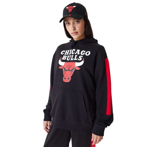 New Era bluza damska z kapturem Colour Block NBA Chicago Bulls black