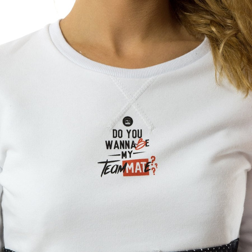 MAT Wear bluza damska Crop Sweatshirt TeamMATe white