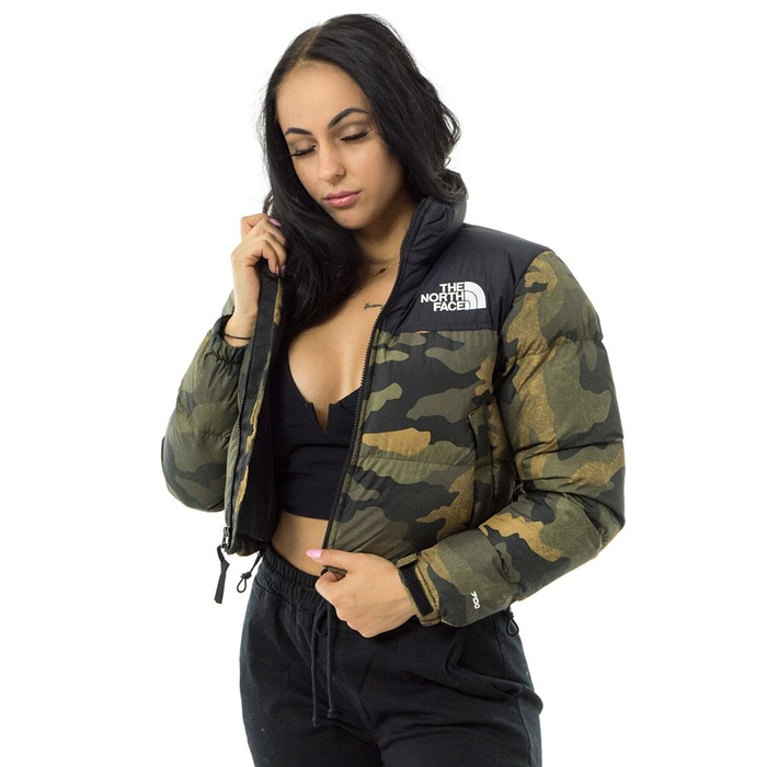 KThe North Face jacket W 1996 Nuptse Crop camo / black (T93XE2F32)