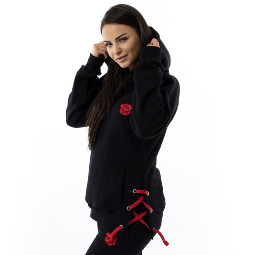 Bluza damska Jungmob hoody Rose String black
