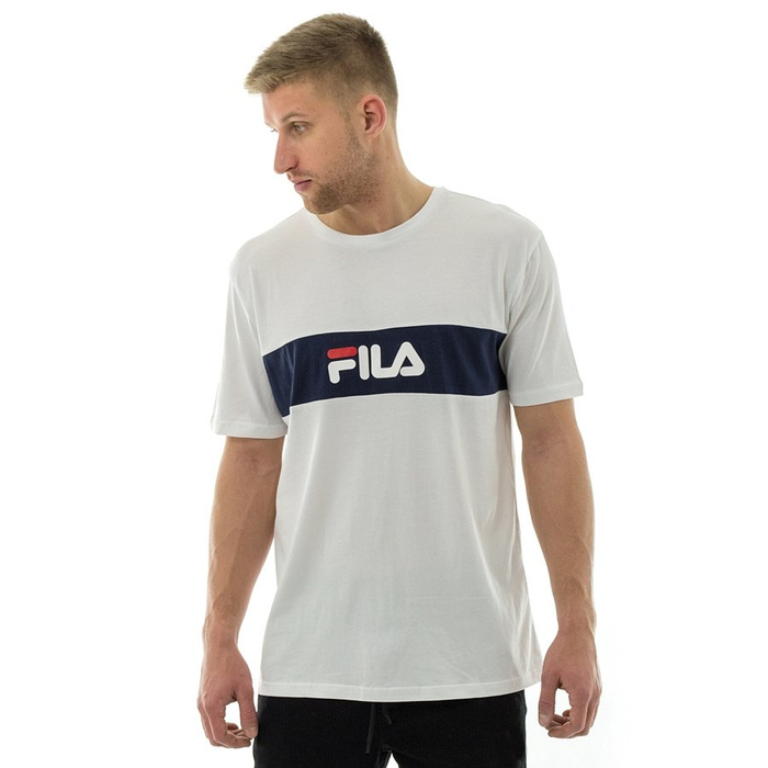 FILA t-shirt Nolan Dropped Sholuder bright white / black iris