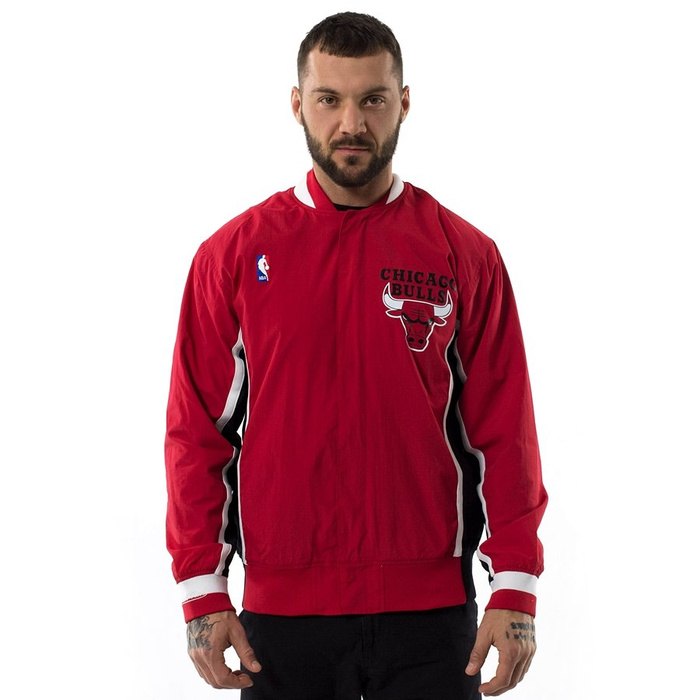 Mitchell and Ness NBA Authentic Warm Up Jacket Chicago Bulls red