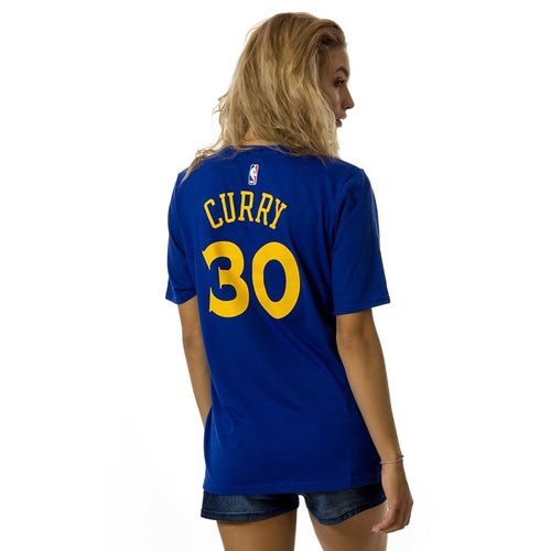 Koszulka damska Nike t-shirt Icon Name & Number Golden State Warriors Steph Curry blue / yellow (EZ2B711F1-NDJ)