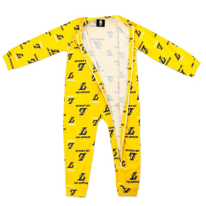NBA Licensed pajamas Los Angeles Lakers Raglan Zip Up Cover All yellow (EK2T186Y9-LAK)