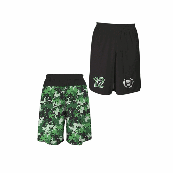 PREORDER Proton x Melanżowe x Akcesoria Tekstylne xMAT Wear reversible shorts Bottle Camo white / black / camo